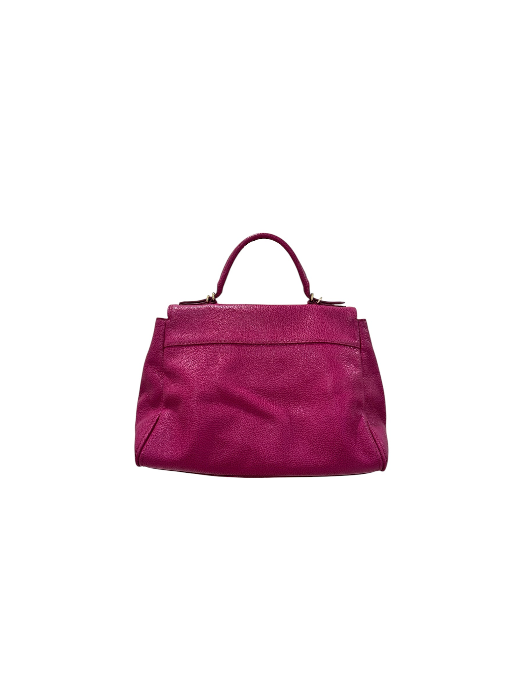 Pink Leather Mini Minuetto Top Handle Bag