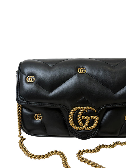 MINI GG MARMONT METAL EYELET STUDS SHOULDER BAG