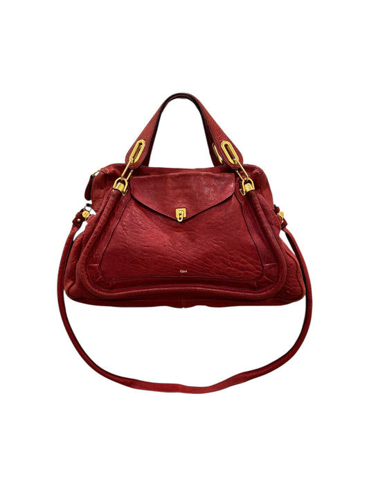 Red Leather Paraty Shoulder Bag