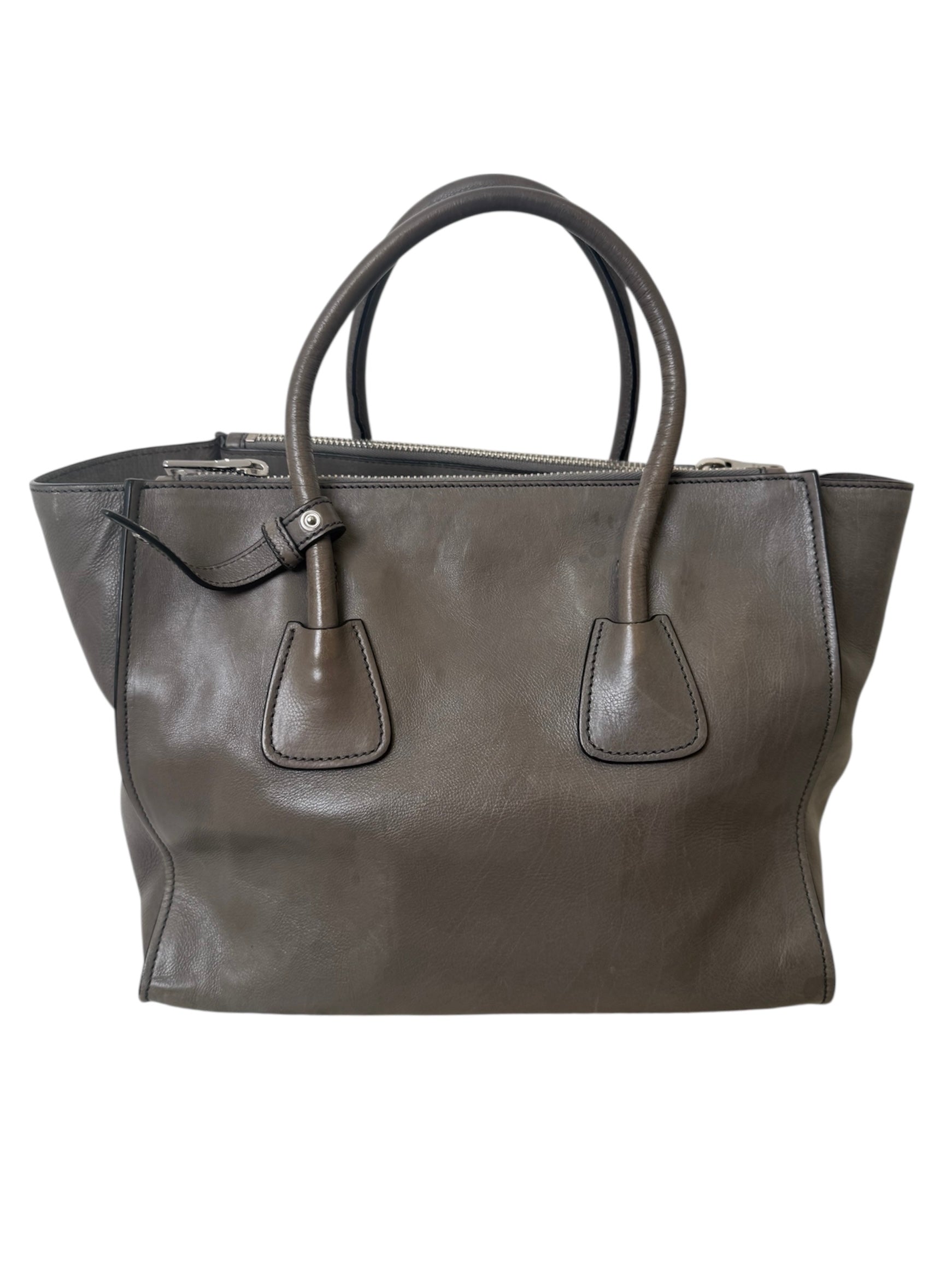 TWIN POCKET TOTE GLACE CALF