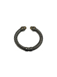 Load image into Gallery viewer, Two-Tone Dome Cable Classic Cuff Bracelet
