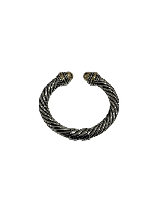 Two-Tone Dome Cable Classic Cuff Bracelet