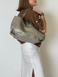 Load image into Gallery viewer, Silver Monogram Leather Bag
