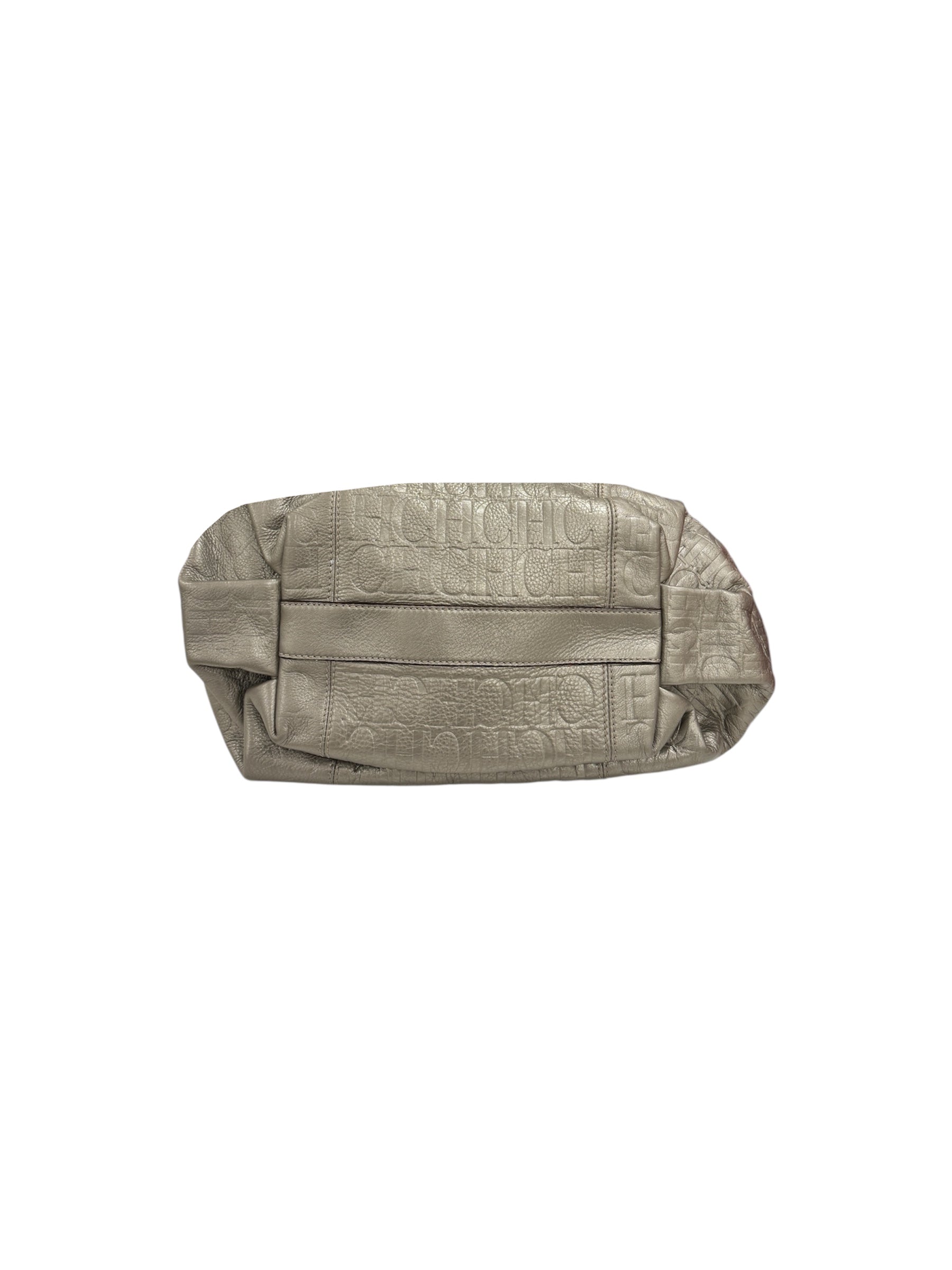 Silver Monogram Leather Bag