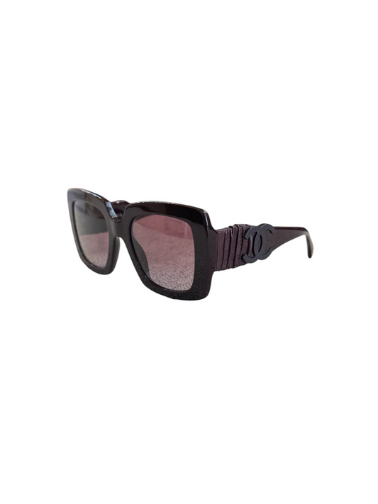 CHANEL BURGUNDY SUNGLASSES