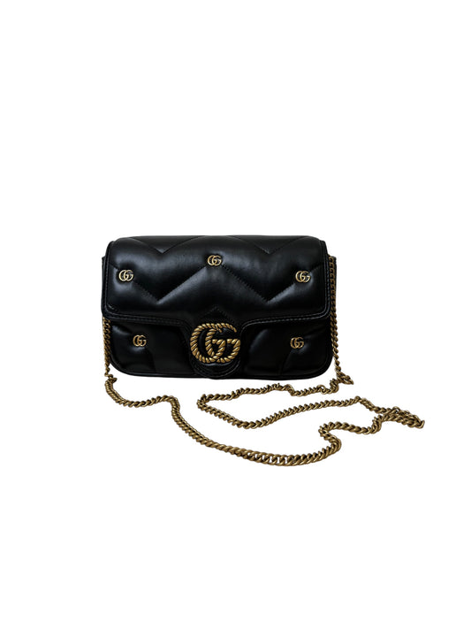 MINI GG MARMONT METAL EYELET STUDS SHOULDER BAG