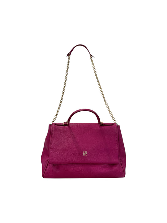 Pink Leather Mini Minuetto Top Handle Bag