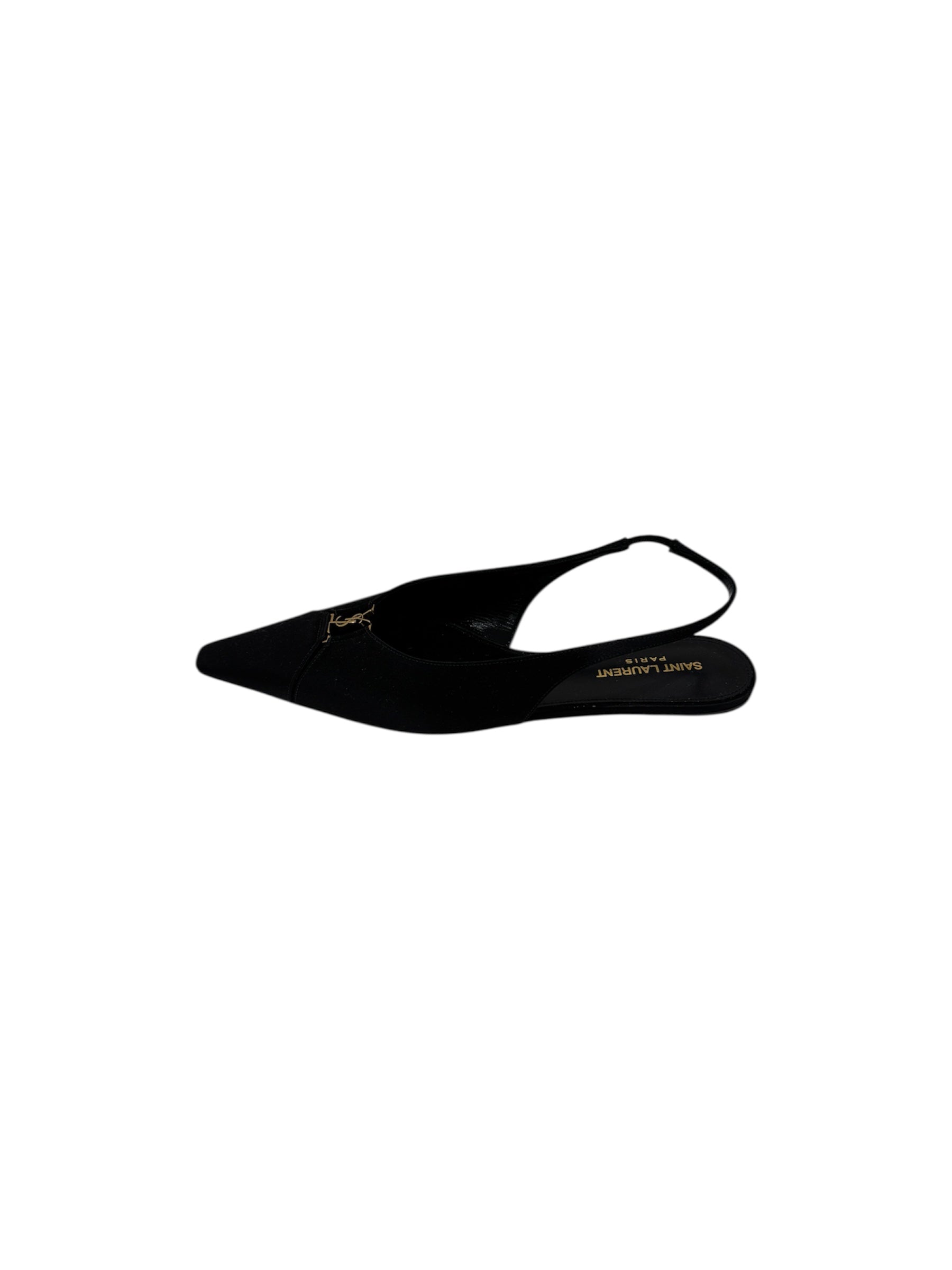 BABYLONE SLINGBACK SATIN CREPE BLACK | 39
