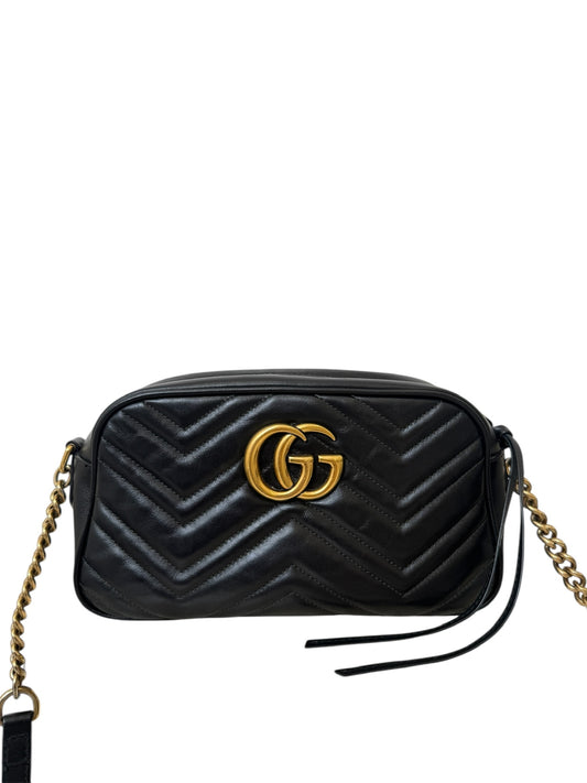 GG MARMONT SMALL BLACK CAMERA BAG