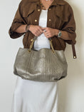 Load image into Gallery viewer, Silver Monogram Leather Bag
