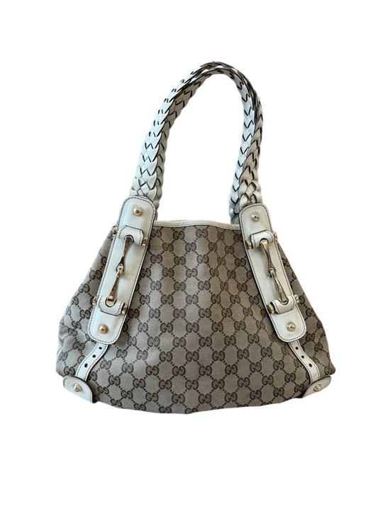 Monogram Canvas Pelham Hobo Shoulder Bag Off White