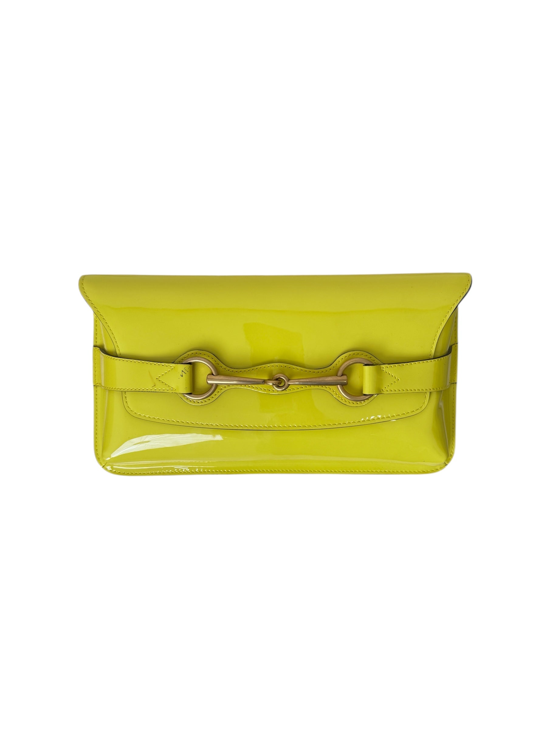 PATENT LEATHER BRIGHT BIT CLUTCH