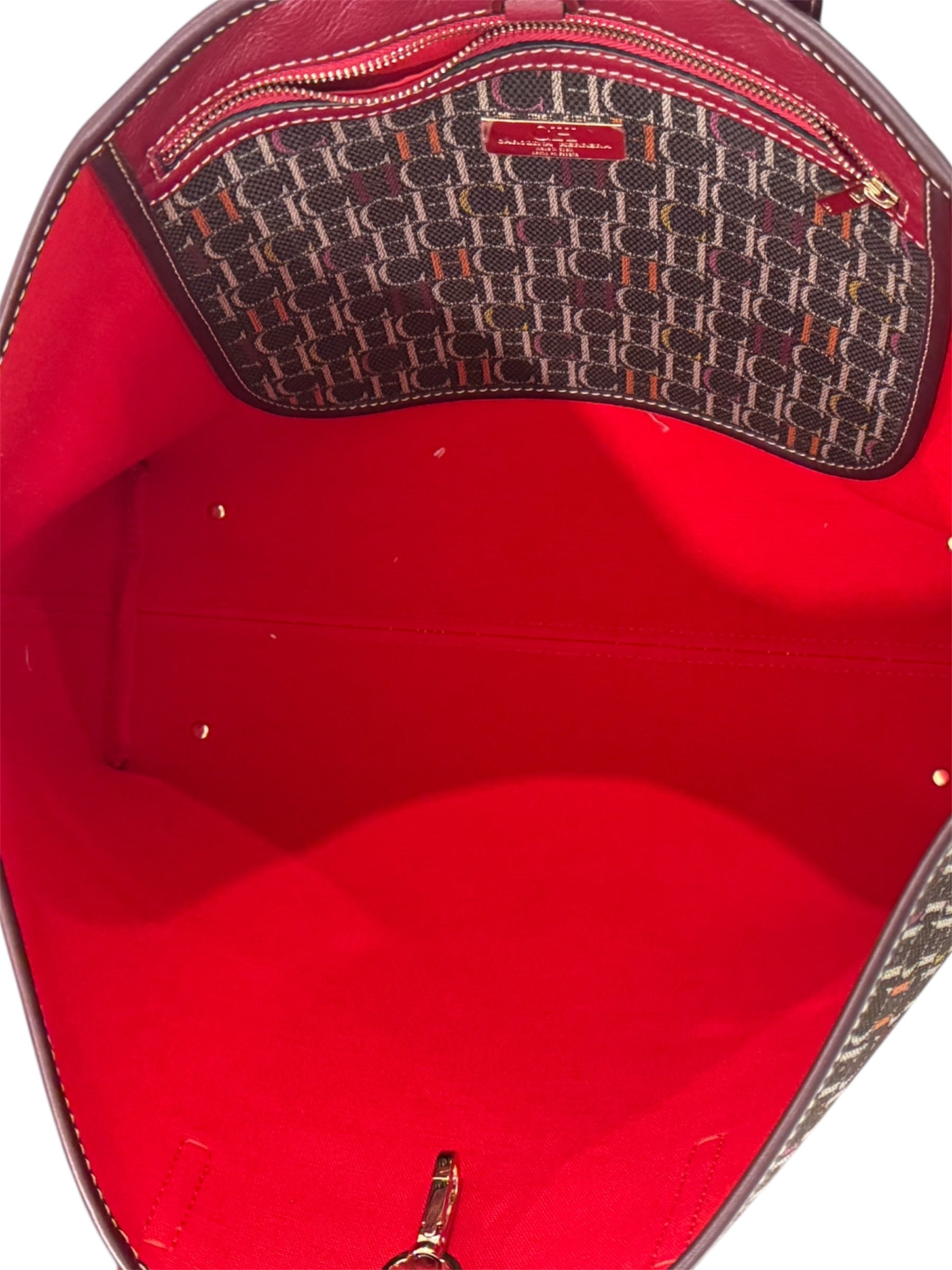 Monogram Flower Leather Tote Bag