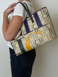 Load image into Gallery viewer, MULTICOLOR MONOGRAM CANVAS	SHOPPER TOTE BAG

