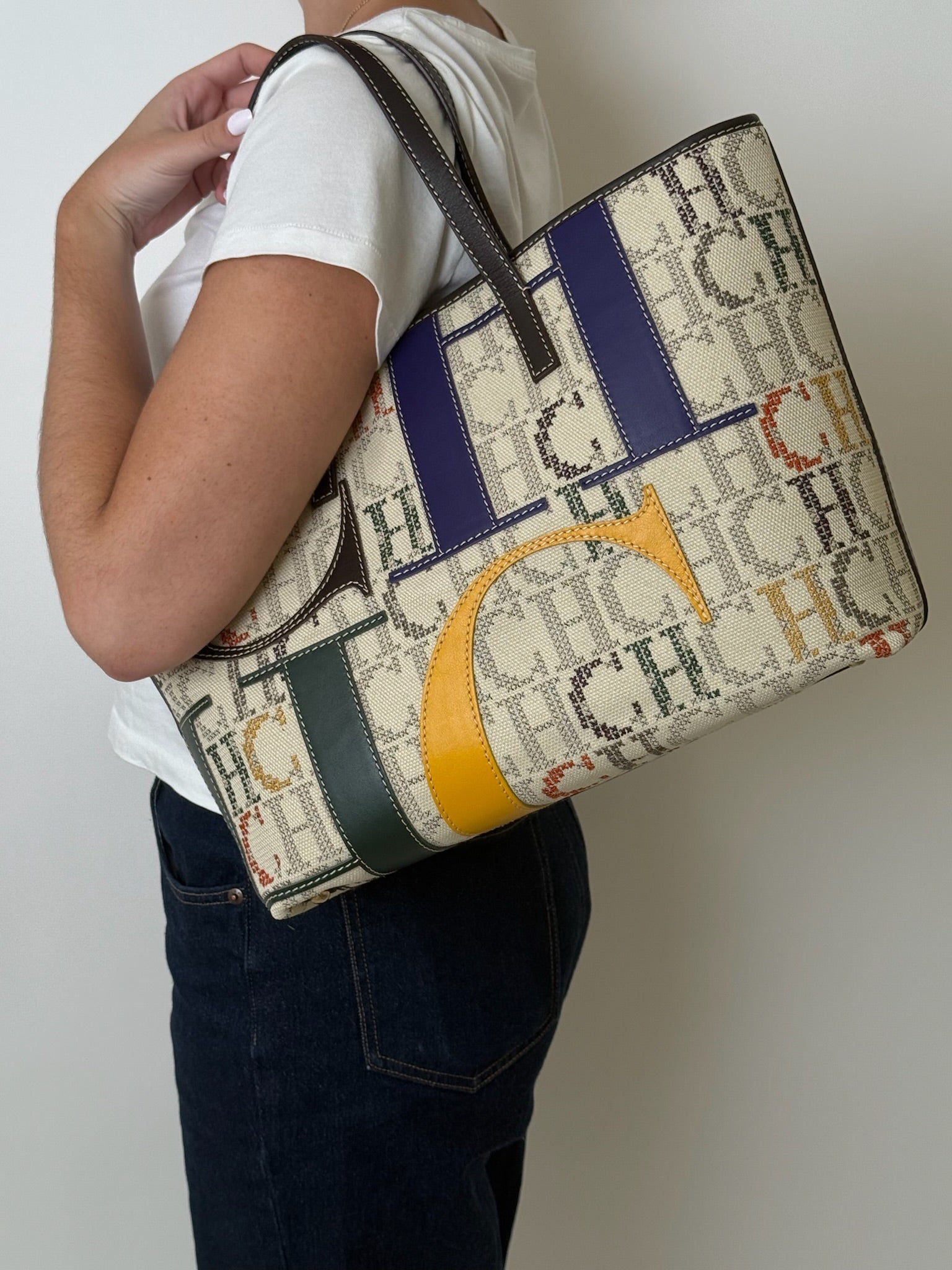 MULTICOLOR MONOGRAM CANVAS	SHOPPER TOTE BAG