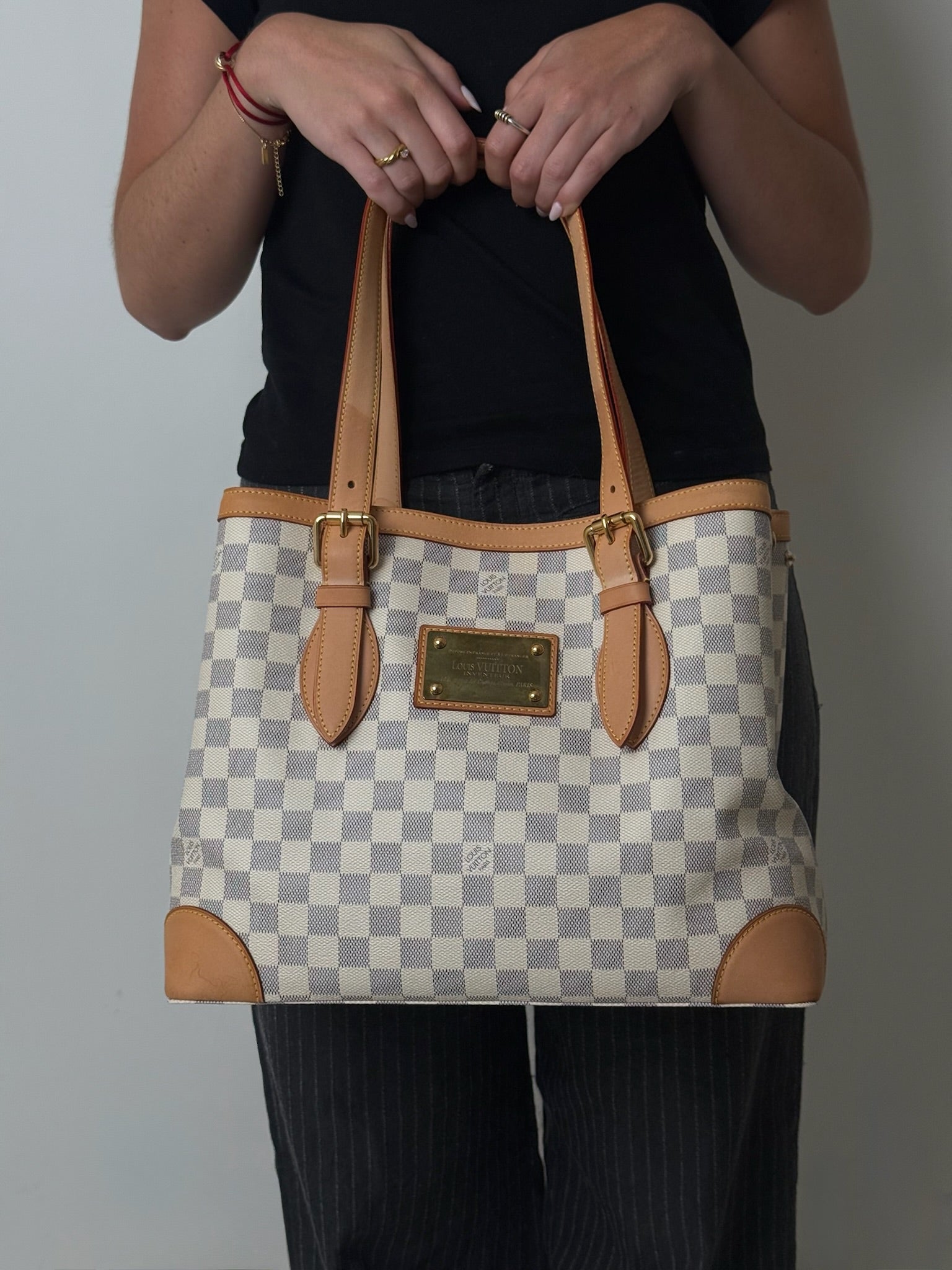 HAMPSTEAD MM	DAMIER AZUR TOTE BAG