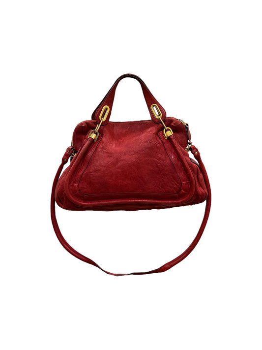 Red Leather Paraty Shoulder Bag
