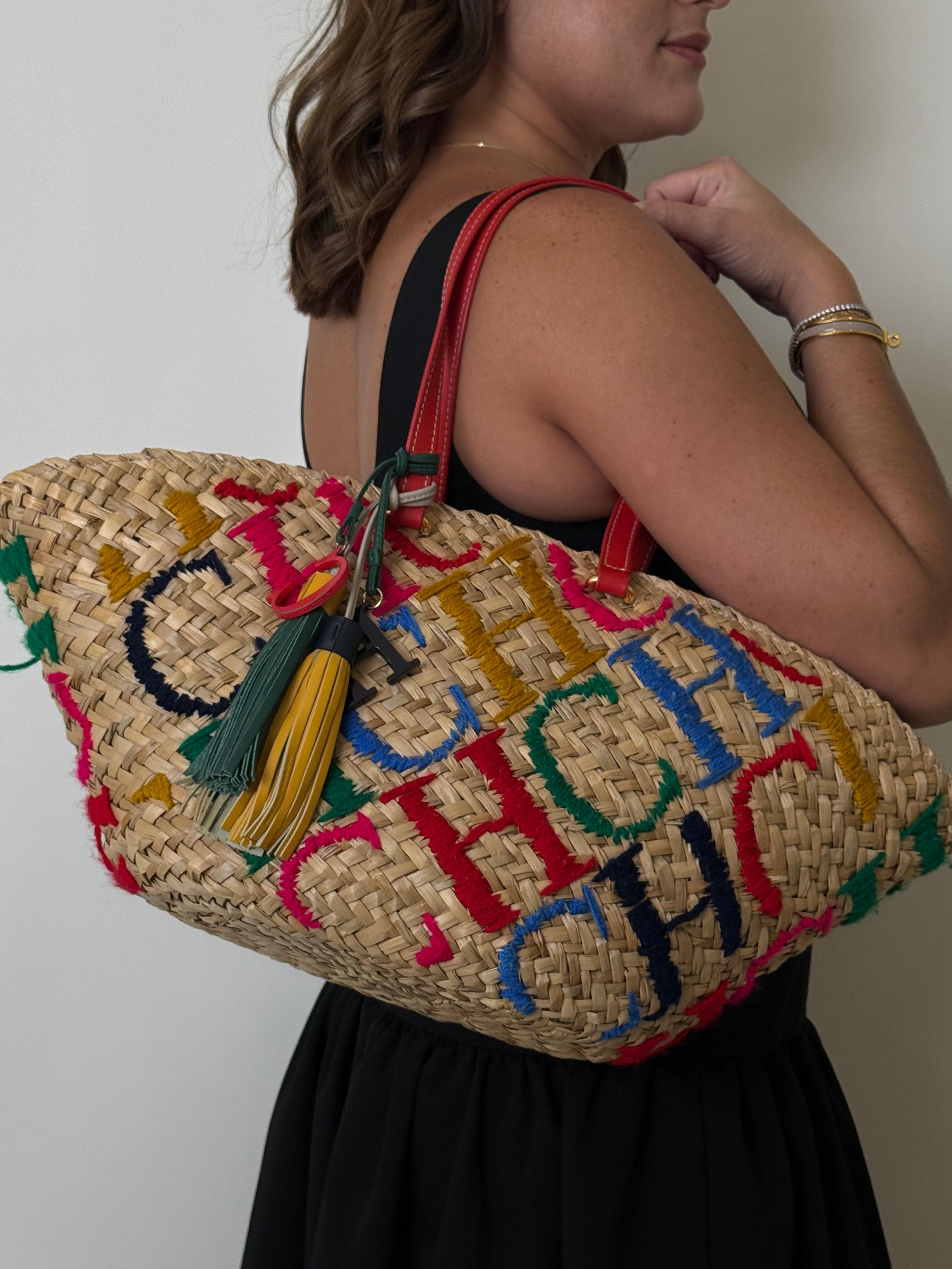 RAFFIA TOTE BAG