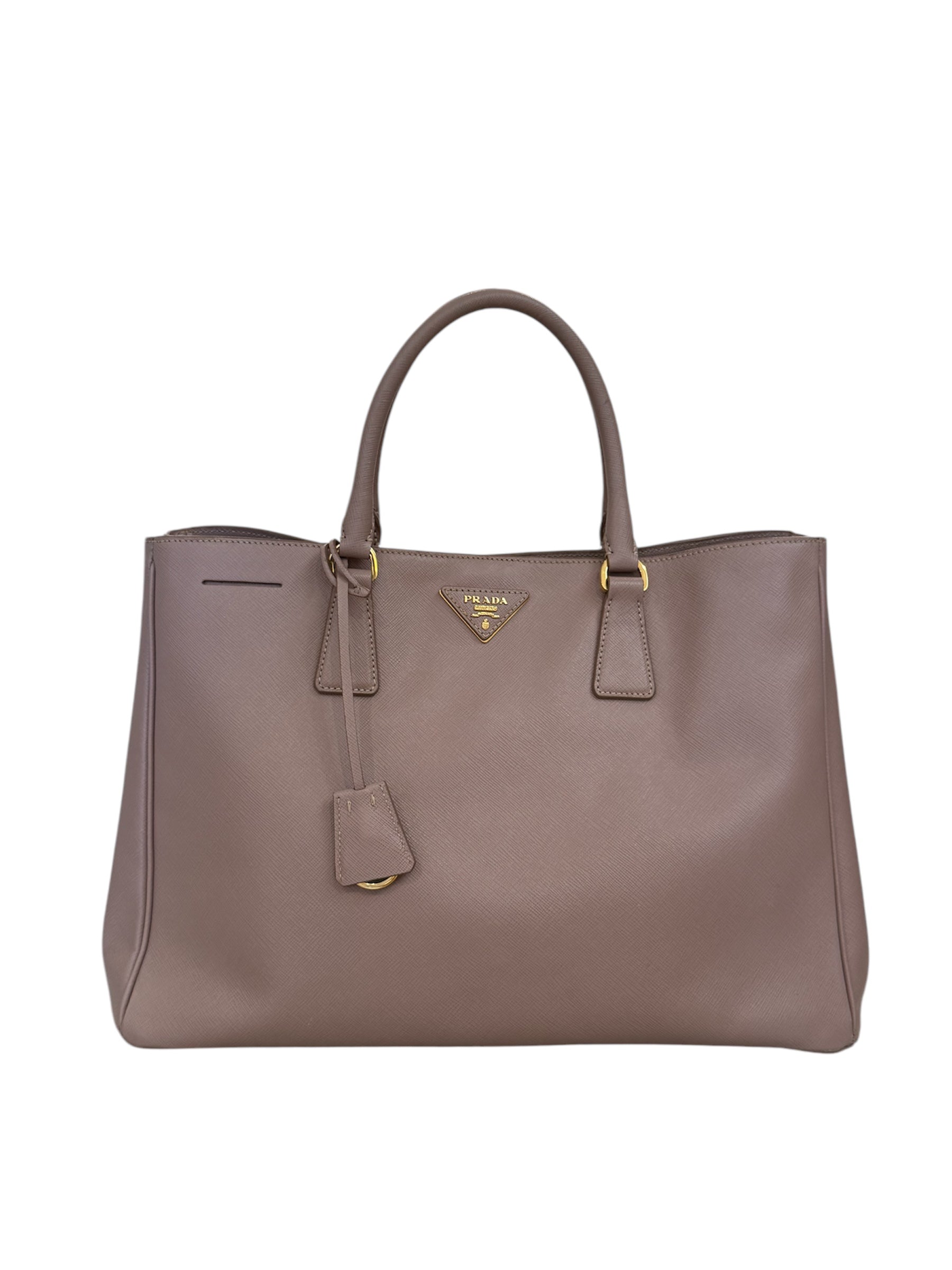 Blush Cammeo Saffiano Lux Leather Tote