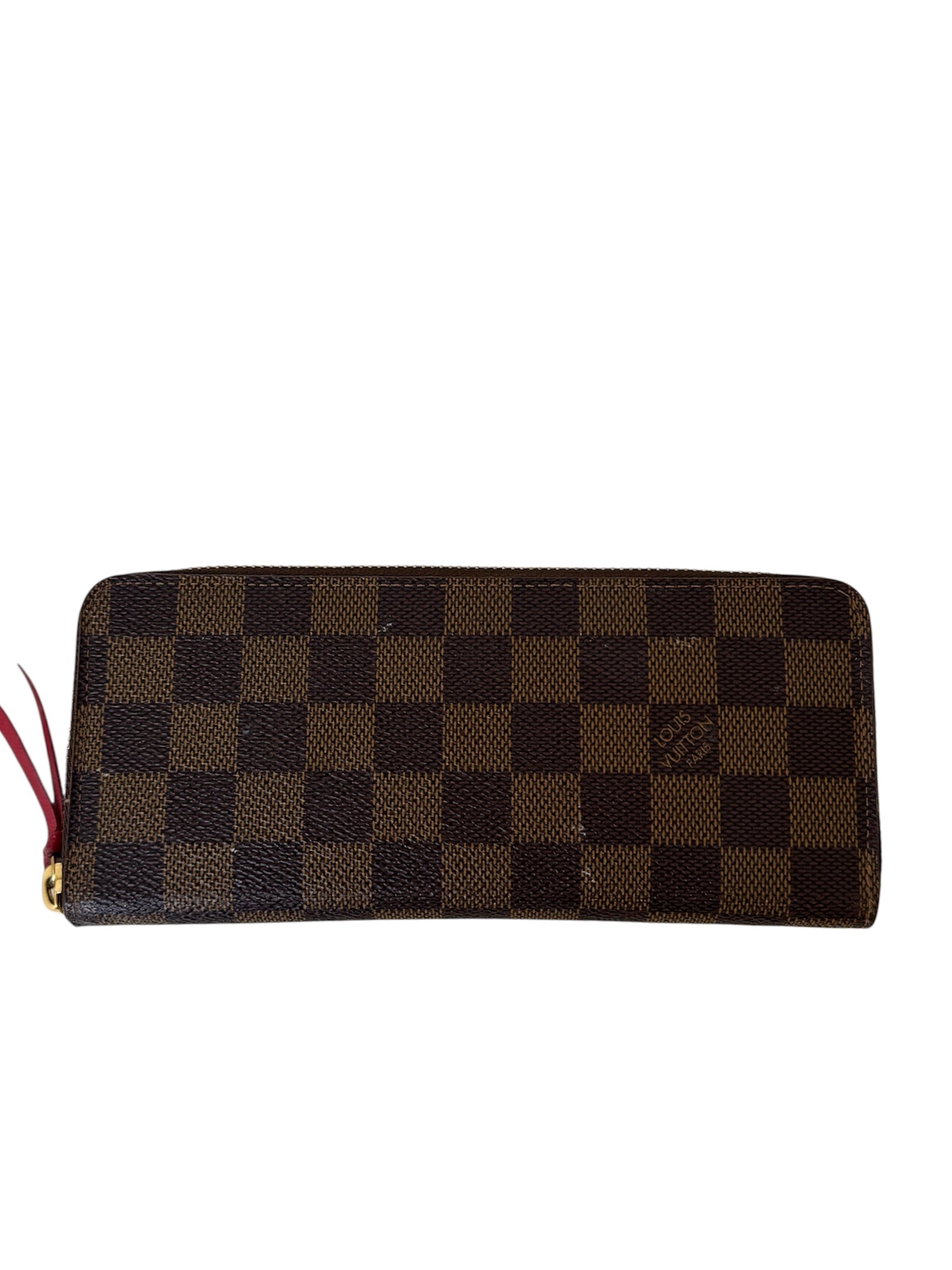 CLEMENCE DAMIER EBENE WALLET BURGUNDY