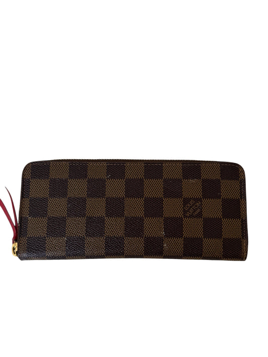 CLEMENCE DAMIER EBENE WALLET BURGUNDY
