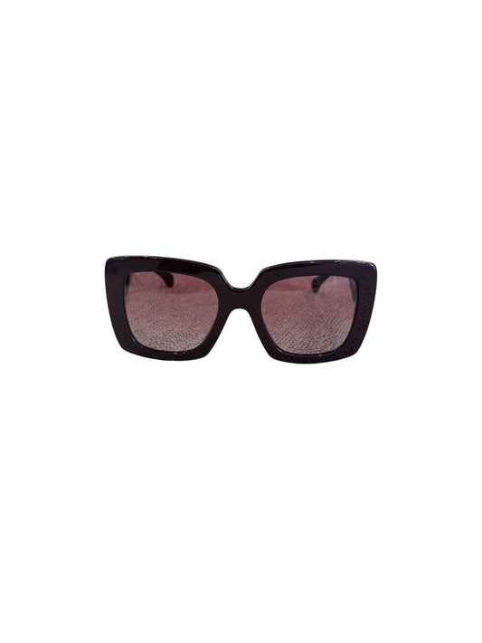 CHANEL BURGUNDY SUNGLASSES