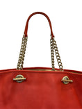 Load image into Gallery viewer, Orange Leather Logo Tote

