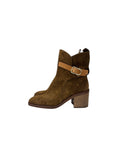 Load image into Gallery viewer, Alexa Leather-Trimmed Suede Ankle Boots | 40
