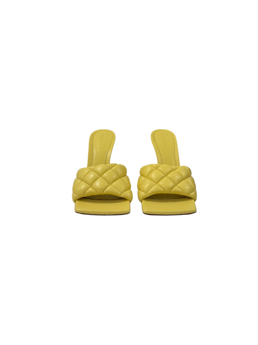 Yellow Leather Slides | 40