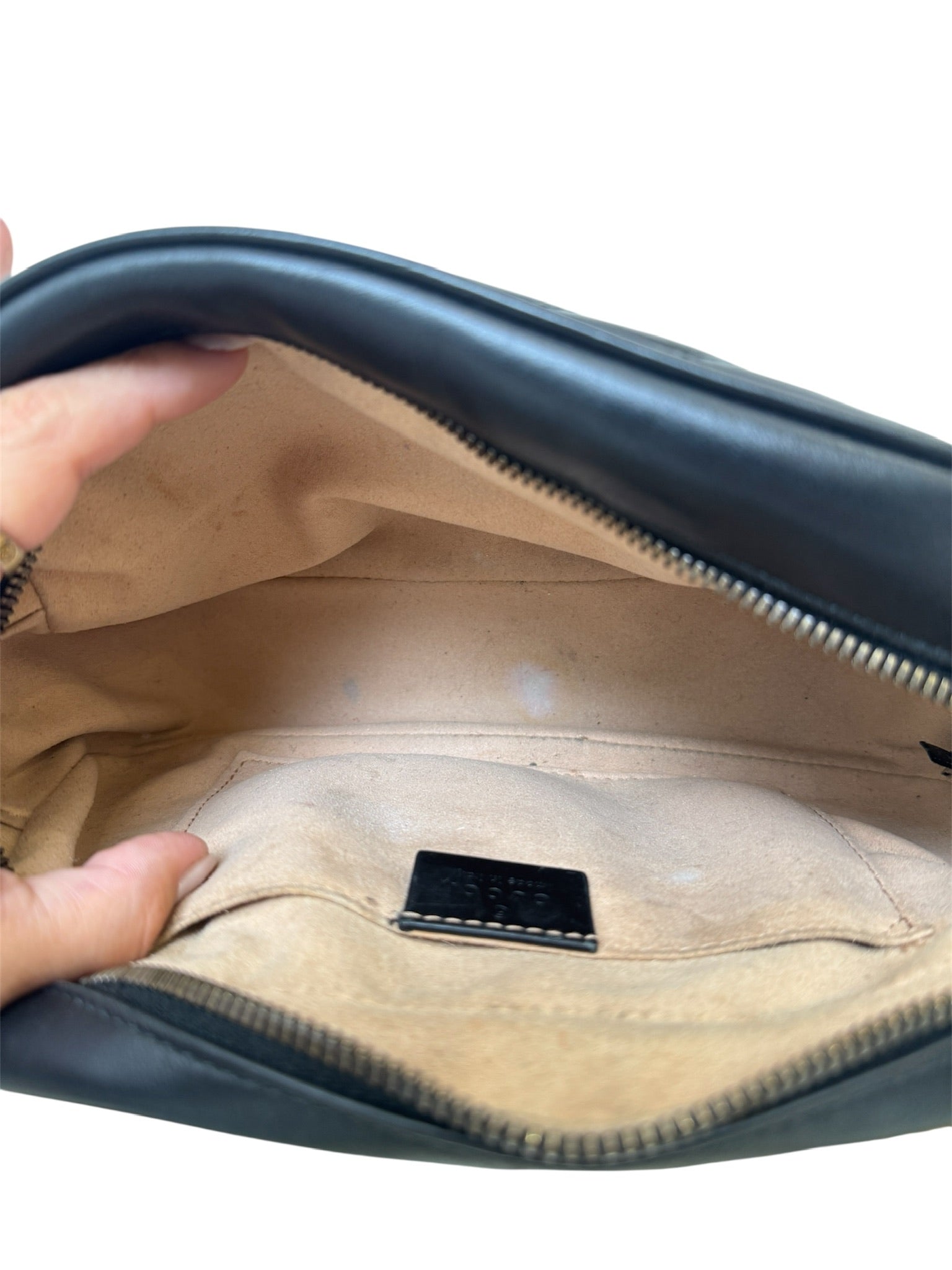 GG MARMONT SMALL BLACK CAMERA BAG