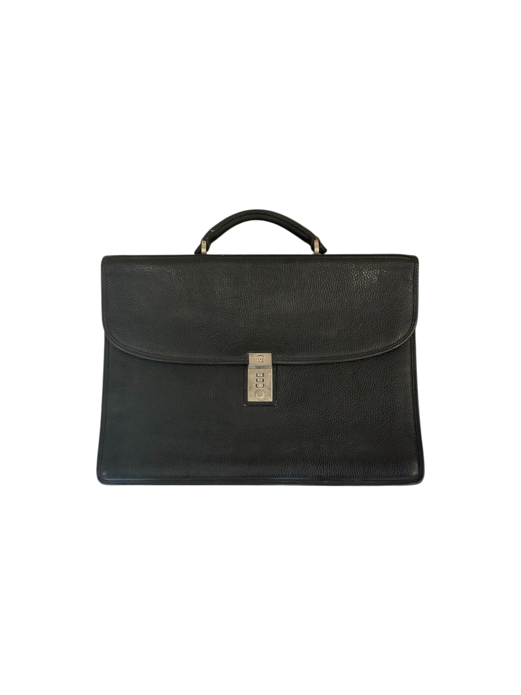 Grain Leather Black Briefcase
