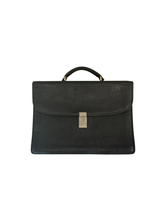 Grain Leather Black Briefcase