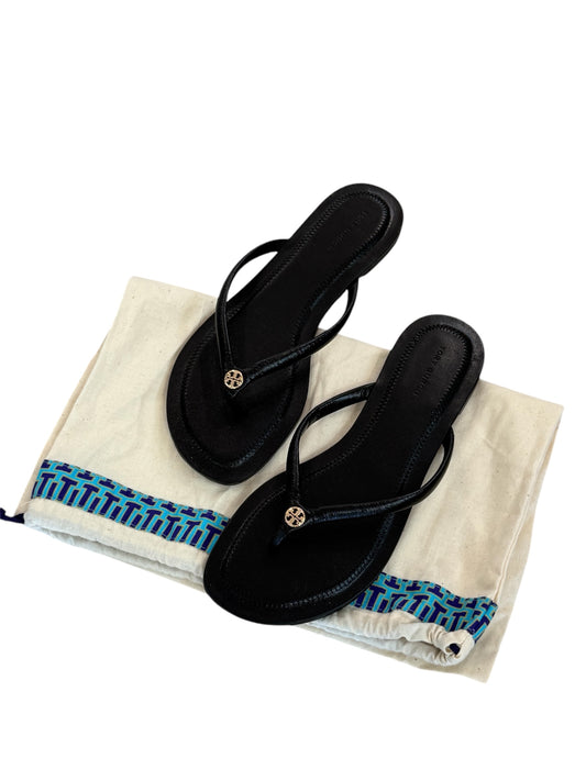 Black Leather Sandals | 7