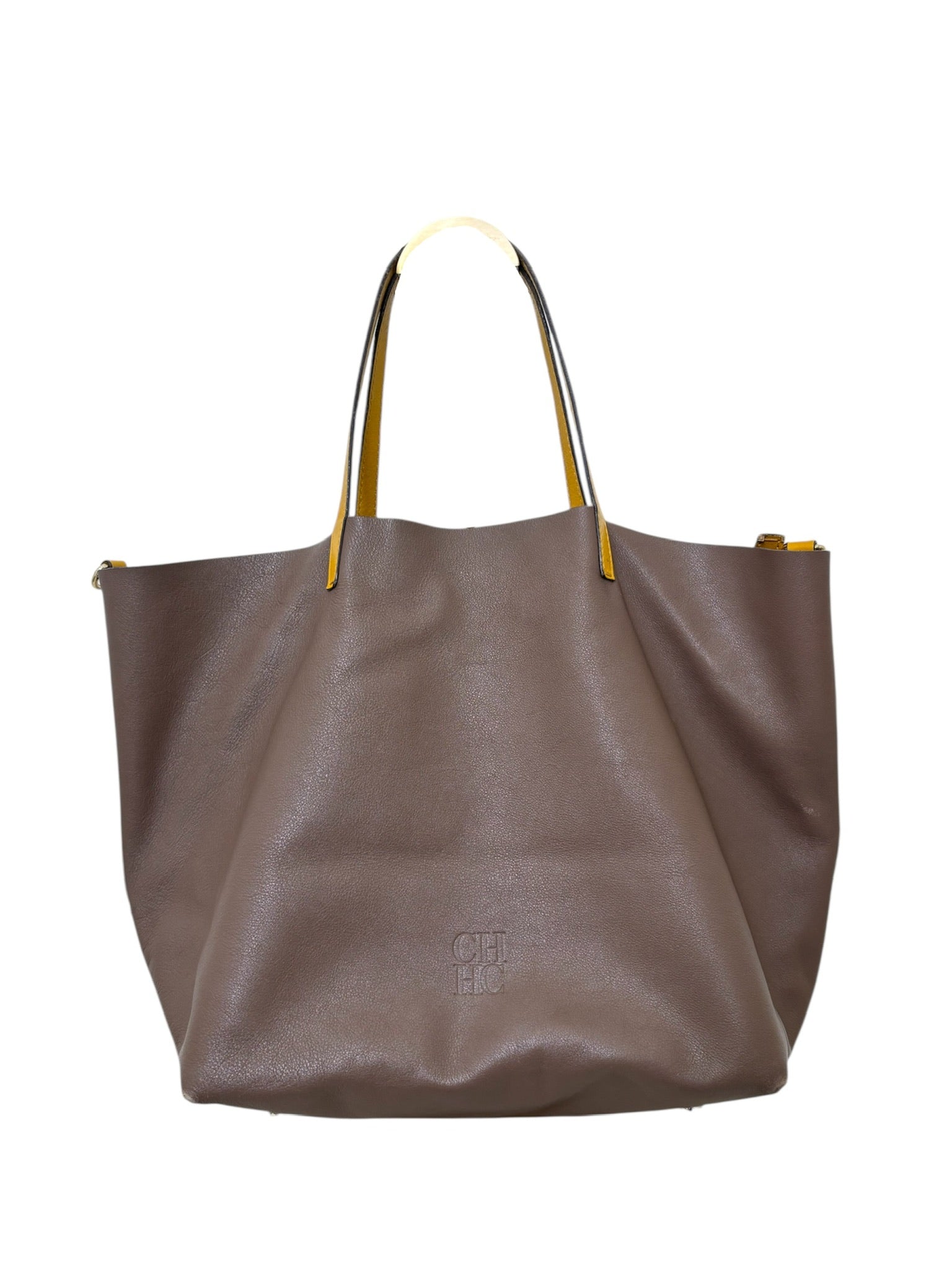 MATRYOSHKA MEDIUM BROWN AND YELLOW TOTE BAG