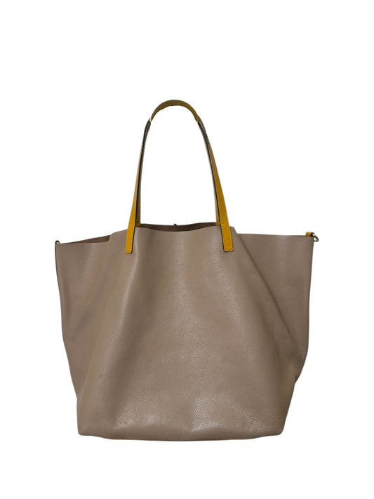 MATRYOSHKA MEDIUM BROWN AND YELLOW TOTE BAG
