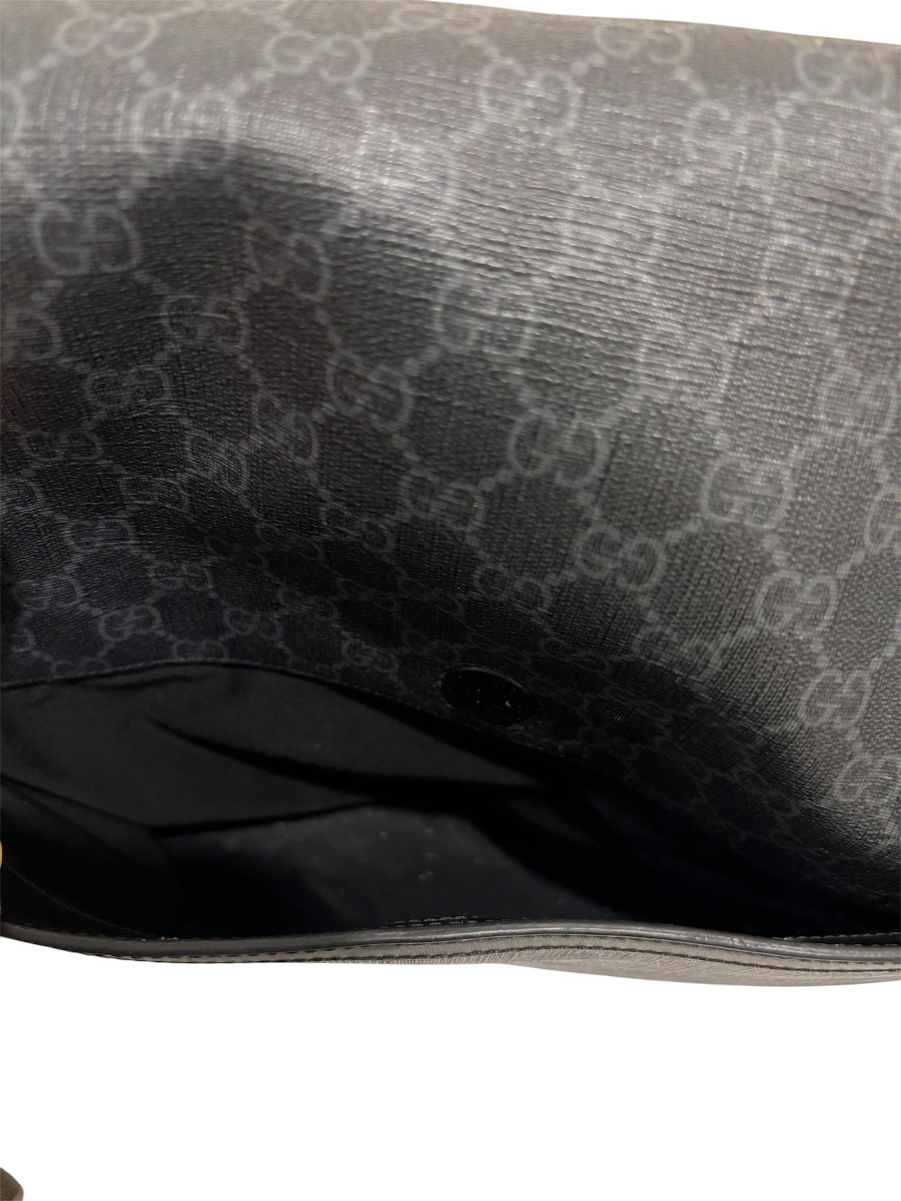 Monogram Web Messenger Diaper Bag Black Grey
